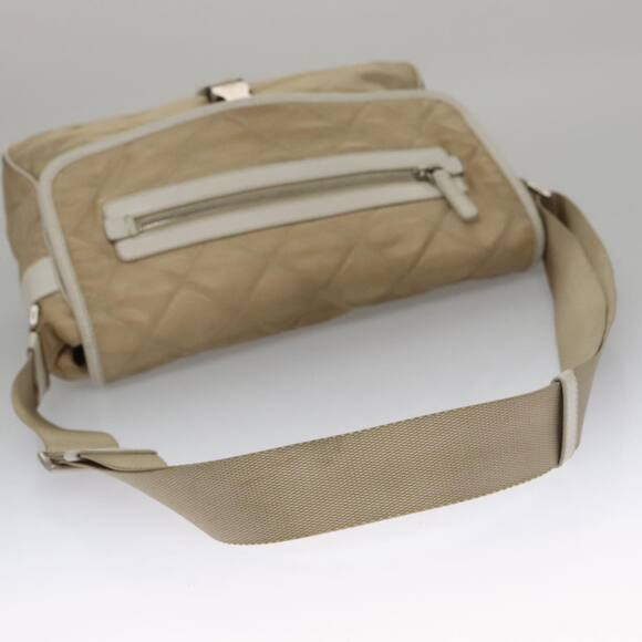 PRADA Shoulder Bag Nylon Beige Silver - Picture 7 of 16
